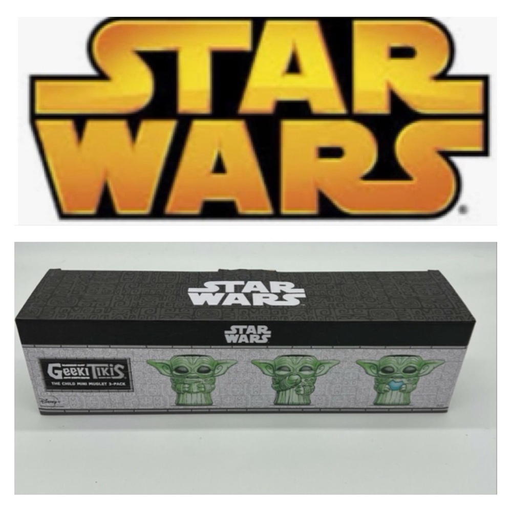 NWT Star Wars Geeki Tikis Green Mug Trio